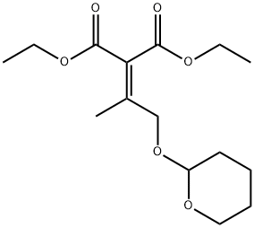 [1-Methyl-2-[(tetrahydro-2H-pyran-2-yl)oxy]ethylidene]-propanedioic Acid Diethyl Ester Struktur