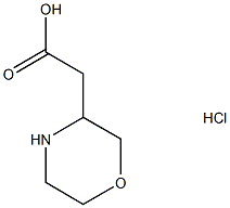 MORPHOLIN-3-YL-ACETIC ACID HYDROCHLORIDE Struktur