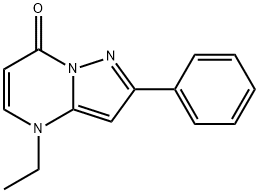 4-ethyl-4,7-dihydro-2-phenylpyrazolo(1,5-a)pyrimidin-7-one Struktur