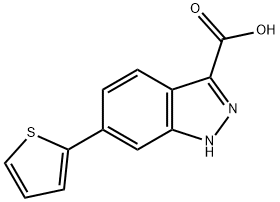 6-THIOPHEN-2-YL-1H-INDAZOLE-3-CARBOXYLIC ACID Struktur