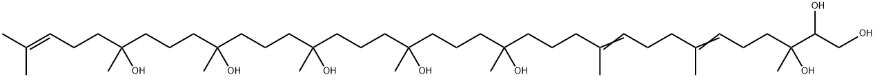 3,7,11,15,19,23,27,31,35-Nonamethyl-6,10,34-hexatriacontatriene-1,2,3,15,19,23,27,31-octol Struktur