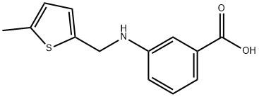 3-(((5-METHYLTHIEN-2-YL)METHYL)AMINO)BENZOIC ACID Struktur