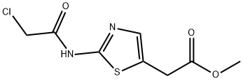 [2-(2-CHLORO-ACETYLAMINO)-THIAZOL-5-YL]-ACETIC ACID METHYL ESTER Struktur