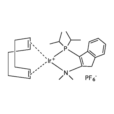 3-DI -丙基膦2 - (N,N -二甲氨基)-1H -茚(1,5 - 環(huán)辛二烯)銥(一)六氟磷酸, 870077-94-4, 結構式