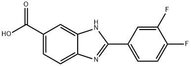 2-(3,4-Difluoro-phenyl)-1H-benzimidazole-5-carboxylic acid Struktur