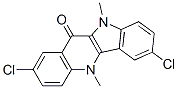 2,7-DICHLORO-5,10-DIMETHYL-5,10-DIHYDRO-INDOLO[3,2-B]QUINOLIN-11-ONE Struktur