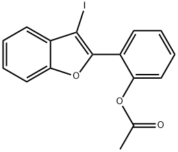 ACETIC ACID 2-(3-IODO-BENZOFURAN-2-YL)-PHENYL ESTER Struktur