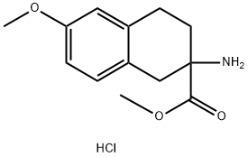 2-AMINO-6-METHOXY-1,2,3,4-TETRAHYDRO-NAPHTHALENE-2-CARBOXYLIC ACID METHYL ESTER HYDROCHLORIDE Struktur