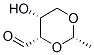 1,3-Dioxane-4-carboxaldehyde, 5-hydroxy-2-methyl-, (2S,4S,5R)- (9CI) Struktur