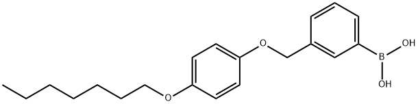 3-(4'-HEPTYLOXYPHENOXYMETHYL)PHENYLBORO& Struktur