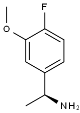 (1S)-(4-Fluoro-3-methoxyphenyl)ethylamine Struktur