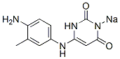 6-[(4-Amino-3-methylphenyl)amino]-3-sodio-2,4(1H,3H)-pyrimidinedione Struktur