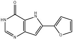 6-(furan-2-yl)-5H-pyrrolo[3,2-d]pyriMidin-4-ol Struktur