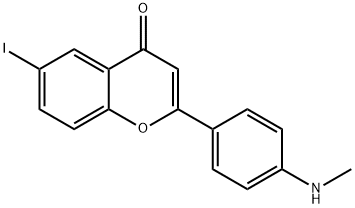 6-IODO-2-(4-METHYLAMINO-PHENYL)-CHROMEN-4-ONE Struktur