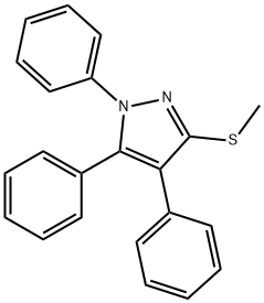 3-METHYLTHIO-1,4,5-TRIPHENYL-1H-PYRAZOLE Struktur