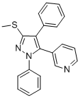 3-(2,4-DIPHENYL-5-METHYLTHIO-2H-PYRAZOL-3-YL)PYRIDINE Struktur