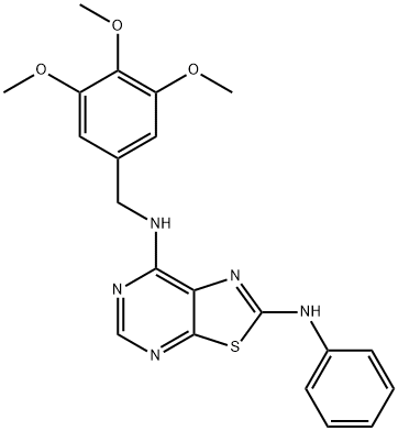 N2-PHENYL-N7-(3,4,5-TRIMETHOXYBENZYL)THIAZOLO[5,4-D]PYRIMIDINE-2,7-DIAMINE Struktur