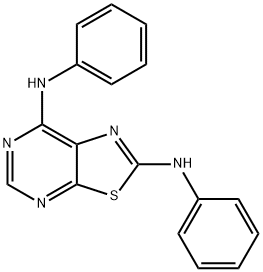 N,N'-DIPHENYLTHIAZOLO[5,4-D]PYRIMIDINE-2,7-DIAMINE Struktur