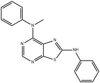 N7-METHYL-N2,N7-DIPHENYLTHIAZOLO[5,4-D]PYRIMIDINE-2,7-DIAMINE Struktur