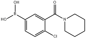 4-CHLORO-3-(PIPERIDINE-1-CARBONYL)PHENYLBORONIC ACID Struktur