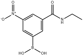 3-(ETHYLCARBAMOYL)-5-NITROPHENYLBORONIC ACID Struktur