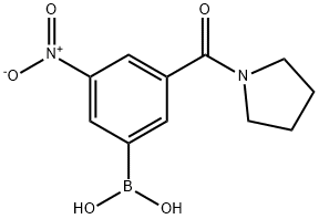 3-NITRO-5-(PYRROLIDIN-1-YLCARBONYL)BENZENEBORONIC ACID Struktur