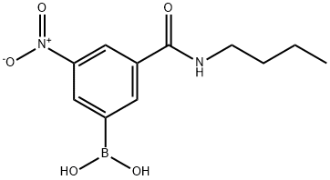 3-(N-BUTYLCARBAMOYL)-5-NITROPHENYLBORONIC ACID Struktur