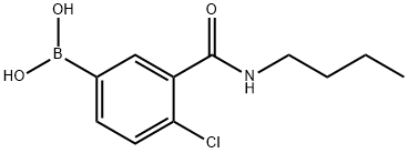 4-CHLORO-3-(N-BUTYLAMINOCARBONYL)PHENYLBORONIC ACID Struktur