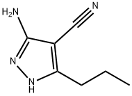 1H-Pyrazole-4-carbonitrile,  3-amino-5-propyl- Struktur