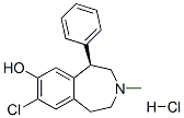 R(+)-7-CHLORO-8-HYDROXY-3-METHYL-1-PHENYL-2,3,4,5-TETRAHYDRO-1H-3-BENZAZEPINE HYDROCHLORIDE Struktur