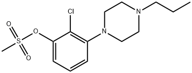 Phenol, 2-chloro-3-(4-propyl-1-piperazinyl)-, 1-methanesulfonate Struktur