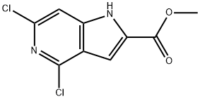 Methyl 4,6-dichloro-5-azaindole-2-carboxylate Struktur