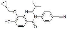 Benzonitrile,  4-[8-(cyclopropylmethoxy)-7-hydroxy-2-(1-methylethyl)-4-oxo-3(4H)-quinazolinyl]- Struktur