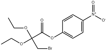 4-NITROPHENYL 3-BROMO-2,2-DIETHOXYPROPIONATE Struktur