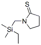 2-Pyrrolidinethione,  1-[(ethyldimethylsilyl)methyl]- Struktur