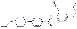 4-butyl-2-cyanophenyl trans-p-(4-propylcyclohexyl)benzoate  Struktur