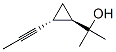 Cyclopropanemethanol, alpha,alpha-dimethyl-2-(1-propynyl)-, trans- (9CI) Struktur