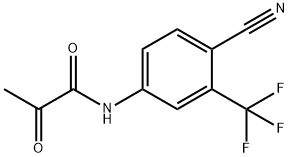 N-[4-Cyano-3-(trifluoromethyl)phenyl]-2-oxopropanamide Struktur