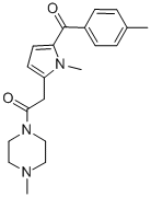 1-Methyl-4-((1-methyl-5-(4-methylbenzoyl)-1H-pyrrol-2-yl)acetyl)pipera zine Struktur