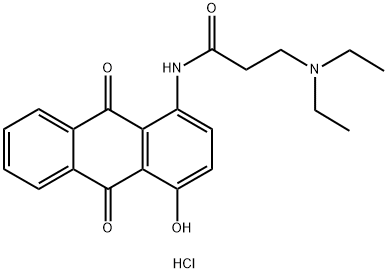 1-(omega-diethylaminopropylamido)-4-hydroxy-9,10-anthracenedione Struktur