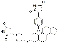 3-[4-[9-[4-(2,5-dioxopyrrolidin-3-yl)phenoxy]nonoxy]phenyl]pyrrolidine -2,5-dione Struktur