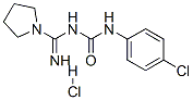 1-(4-CHLORO-PHENYL)-3-(IMINO-PYRROLIDIN-1-YL-METHYL)-UREA HYDROCHLORIDE Struktur