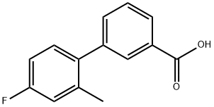 3-(2-Chloro-3-methylphenyl)benzoic acid Struktur