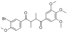 1,4-BUTANEDIONE, 1-(3-BROMO-4-METHOXYPHENYL)-2,3-DIMETHYL-4-(3,4,5-TRIMETHOXYPHENYL)- Struktur