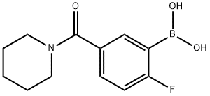 2-FLUORO-5-(PIPERIDINE-1-CARBONYL)BENZENEBORONIC ACID price.