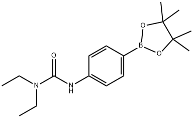 4-[(DIETHYLCARBAMOYL)AMINO]BENZENEBORONIC ACID, PINACOL ESTER 98%4-(3-DIETHYLUREIDO)BENZENEBORONIC ACID, PINACOL ESTER Struktur