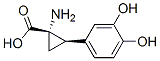 Cyclopropanecarboxylic acid, 1-amino-2-(3,4-dihydroxyphenyl)-, cis- (9CI) Struktur