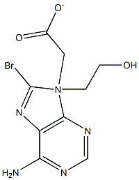 9-(2-Acetoxyethyl)-6-amino-8-bromo-9H-purine Struktur