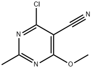 4-CHLORO-6-METHOXY-2-METHYLPYRIMIDINE-5-CARBONITRILE Struktur