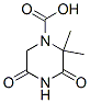 1-Piperazinecarboxylic  acid,  2,2-dimethyl-3,5-dioxo- Struktur